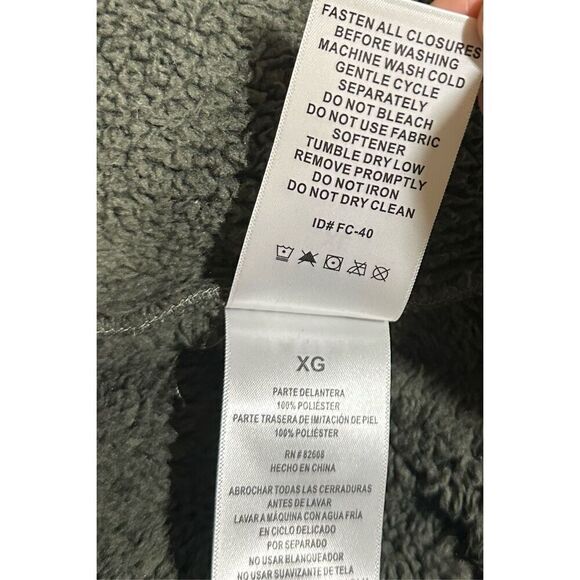 Rugged Elements Jacket Men's XL Green Shacket Sherpa Lined Warm Lumberjack Imper - Picture 6 of 7